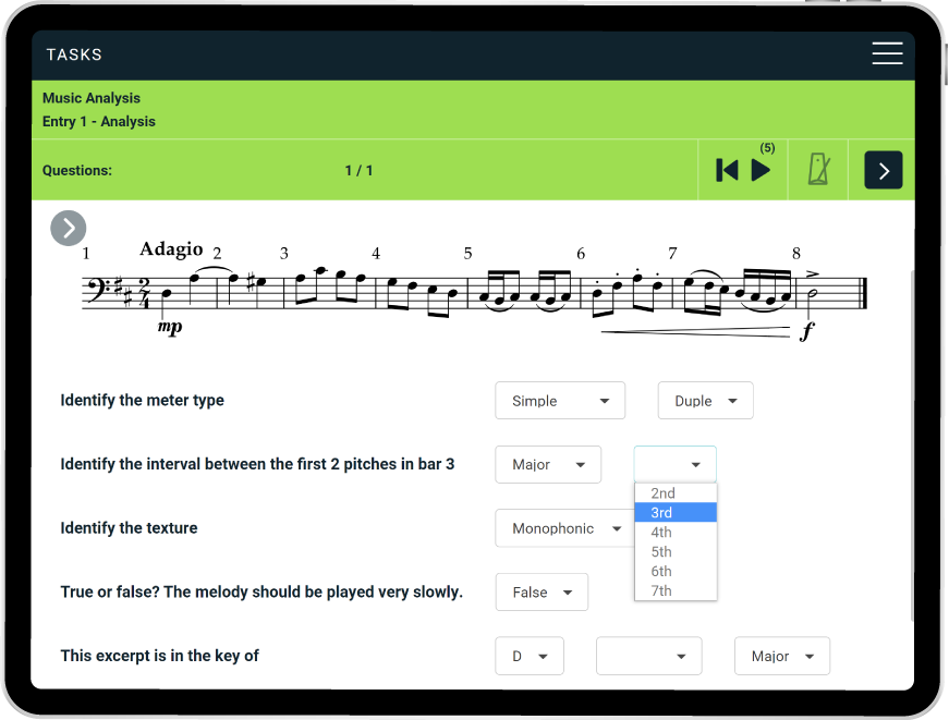 Extended Multiple Choice